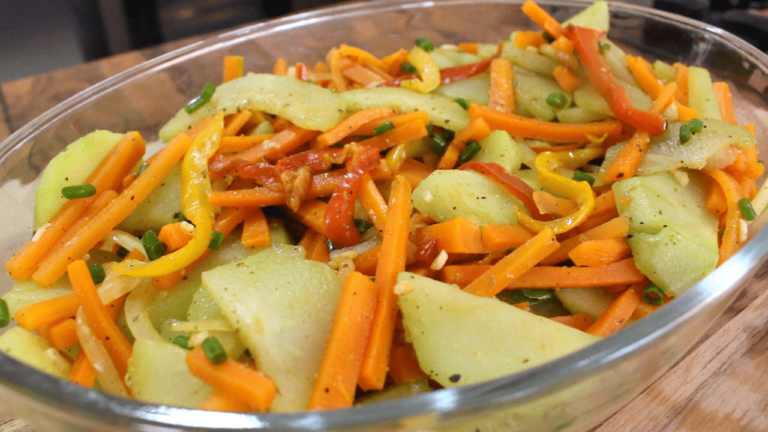 Boiled potatos and carrots
